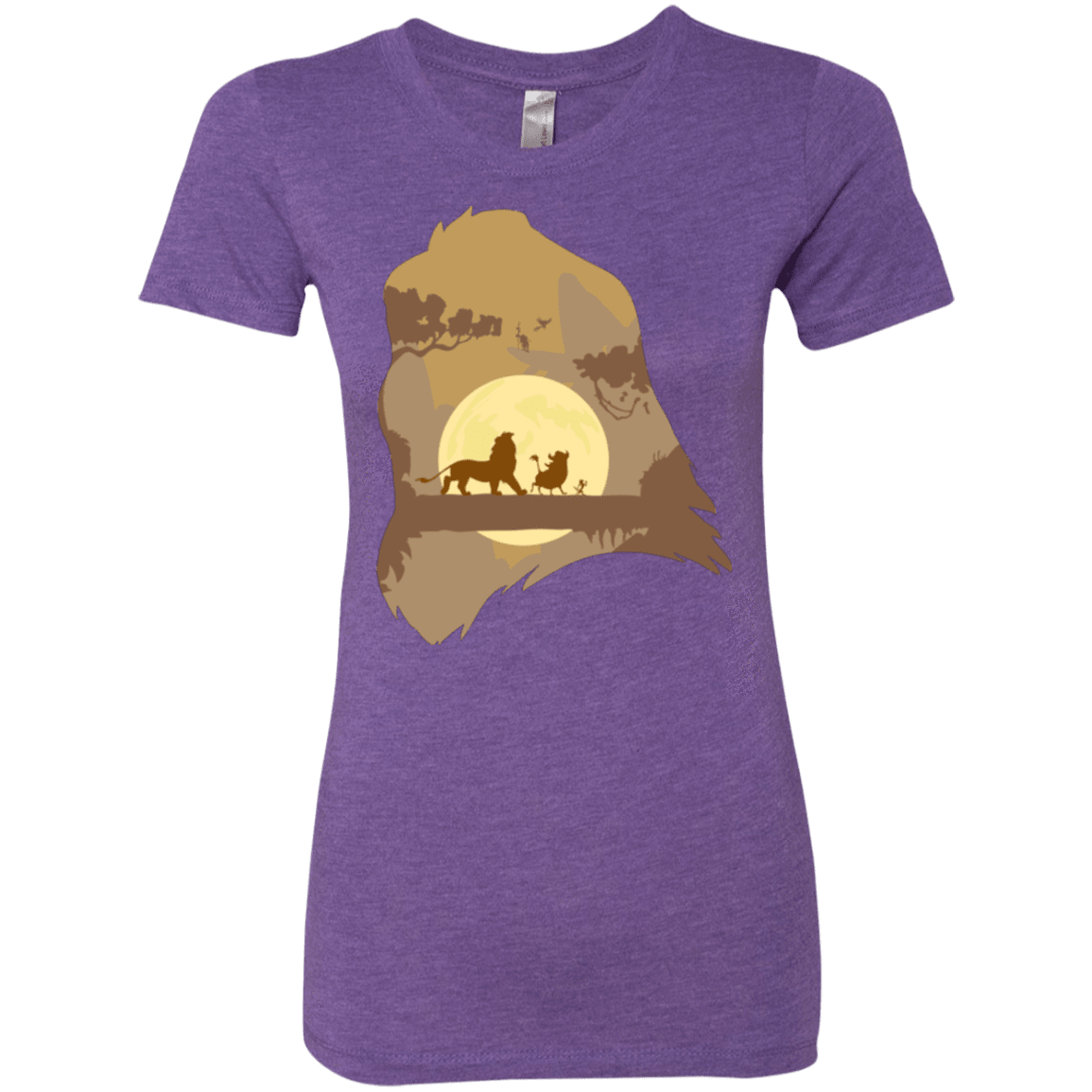 T-Shirts Purple Rush / Small Lion Portrait Women's Triblend T-Shirt