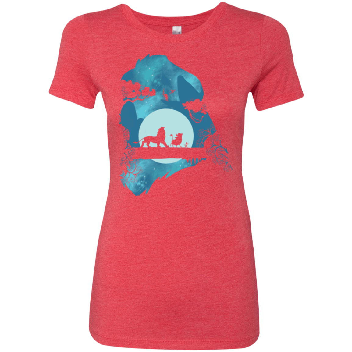 T-Shirts Vintage Red / S Lion Portrait Women's Triblend T-Shirt