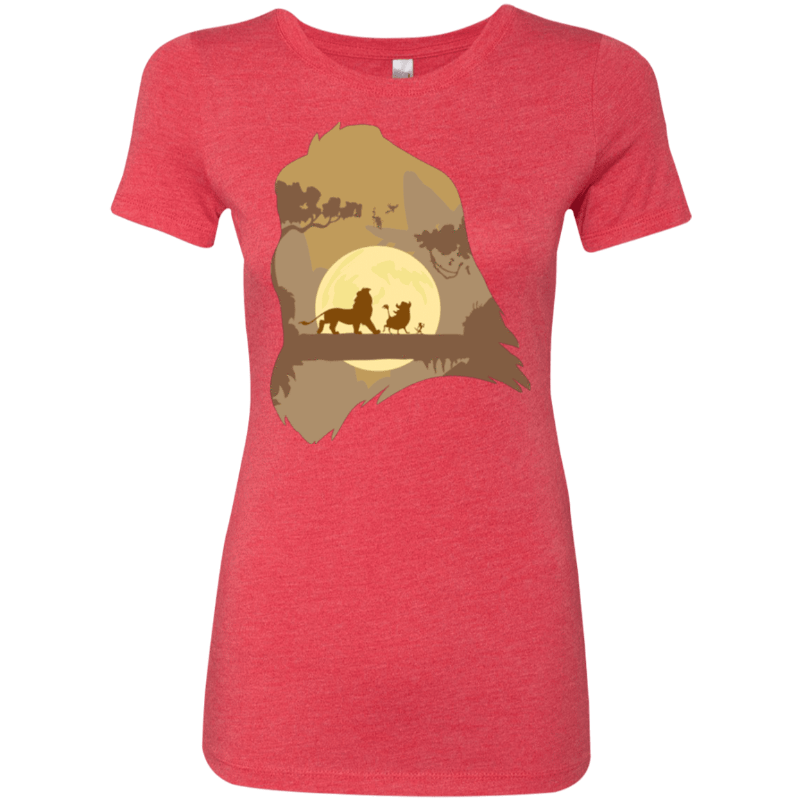 T-Shirts Vintage Red / Small Lion Portrait Women's Triblend T-Shirt