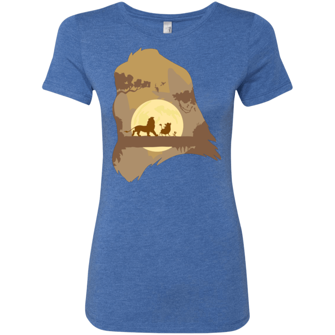 T-Shirts Vintage Royal / Small Lion Portrait Women's Triblend T-Shirt