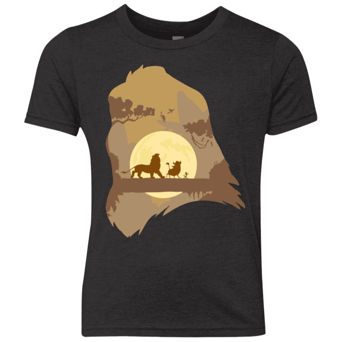 T-Shirts Vintage Black / YXS Lion Portrait Youth Triblend T-Shirt