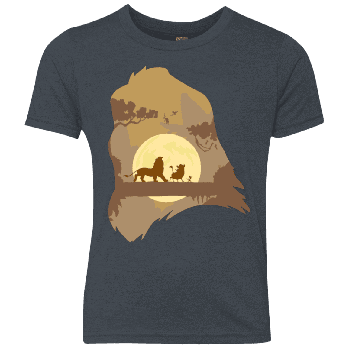 T-Shirts Vintage Navy / YXS Lion Portrait Youth Triblend T-Shirt