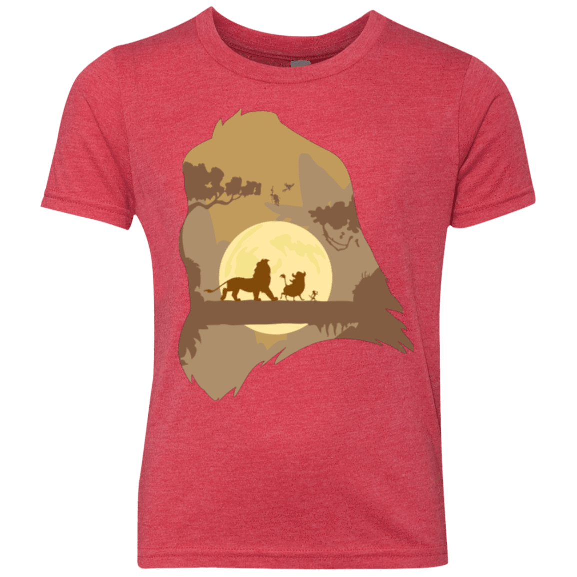 T-Shirts Vintage Red / YXS Lion Portrait Youth Triblend T-Shirt