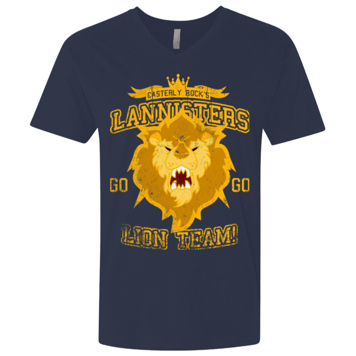 T-Shirts Midnight Navy / X-Small Lion Team Men's Premium V-Neck