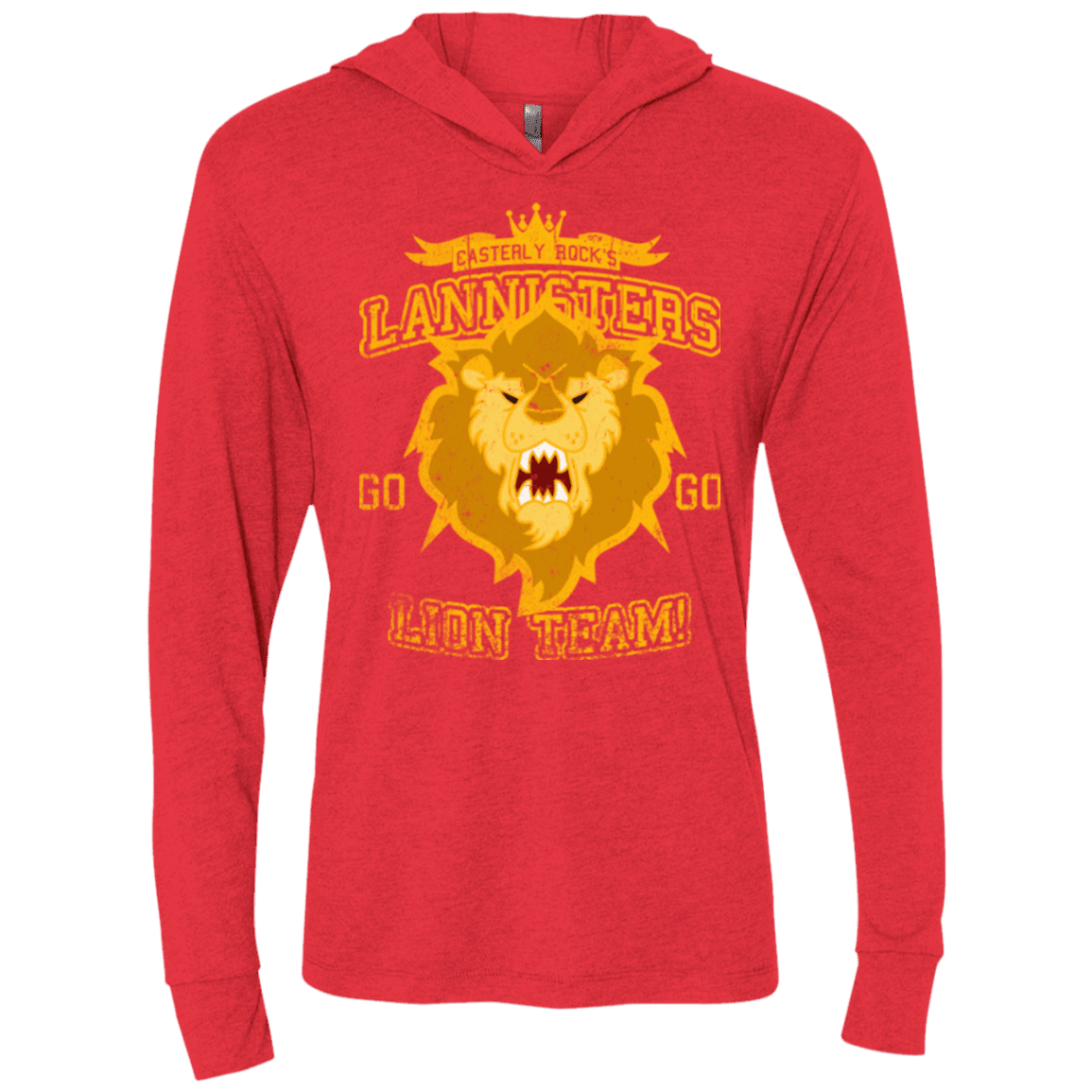 T-Shirts Vintage Red / X-Small Lion Team Triblend Long Sleeve Hoodie Tee