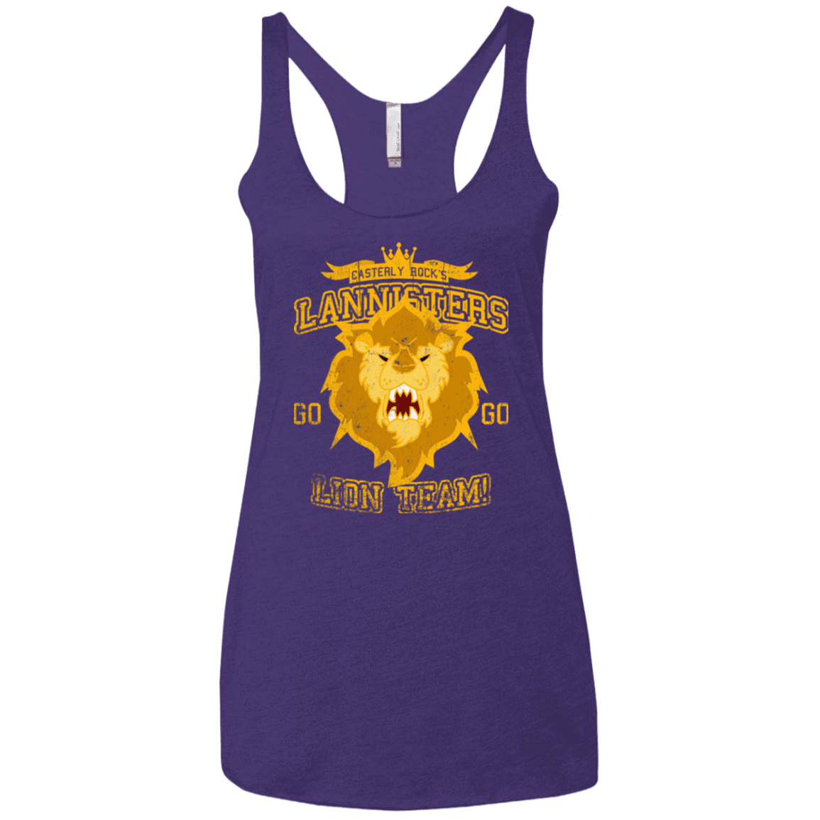 T-Shirts Purple / X-Small Lion Team Women's Triblend Racerback Tank
