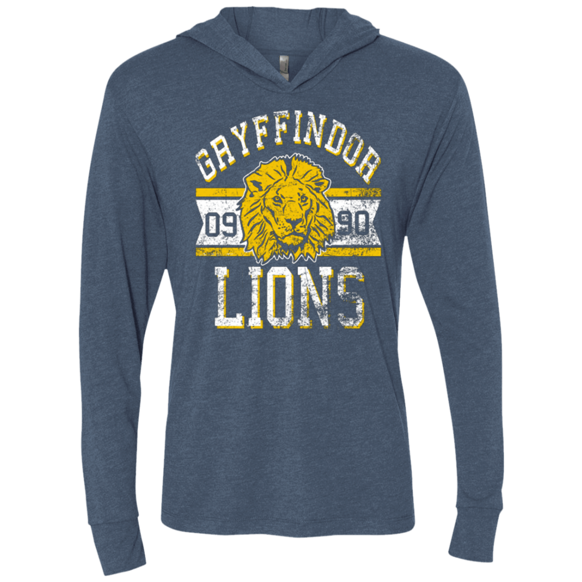 T-Shirts Indigo / X-Small Lions Triblend Long Sleeve Hoodie Tee