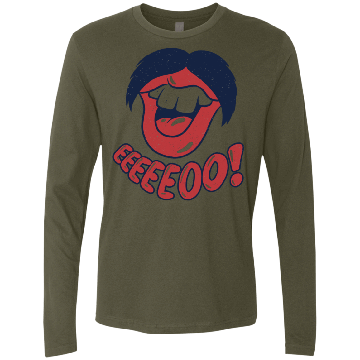 T-Shirts Military Green / S Lips EO Men's Premium Long Sleeve