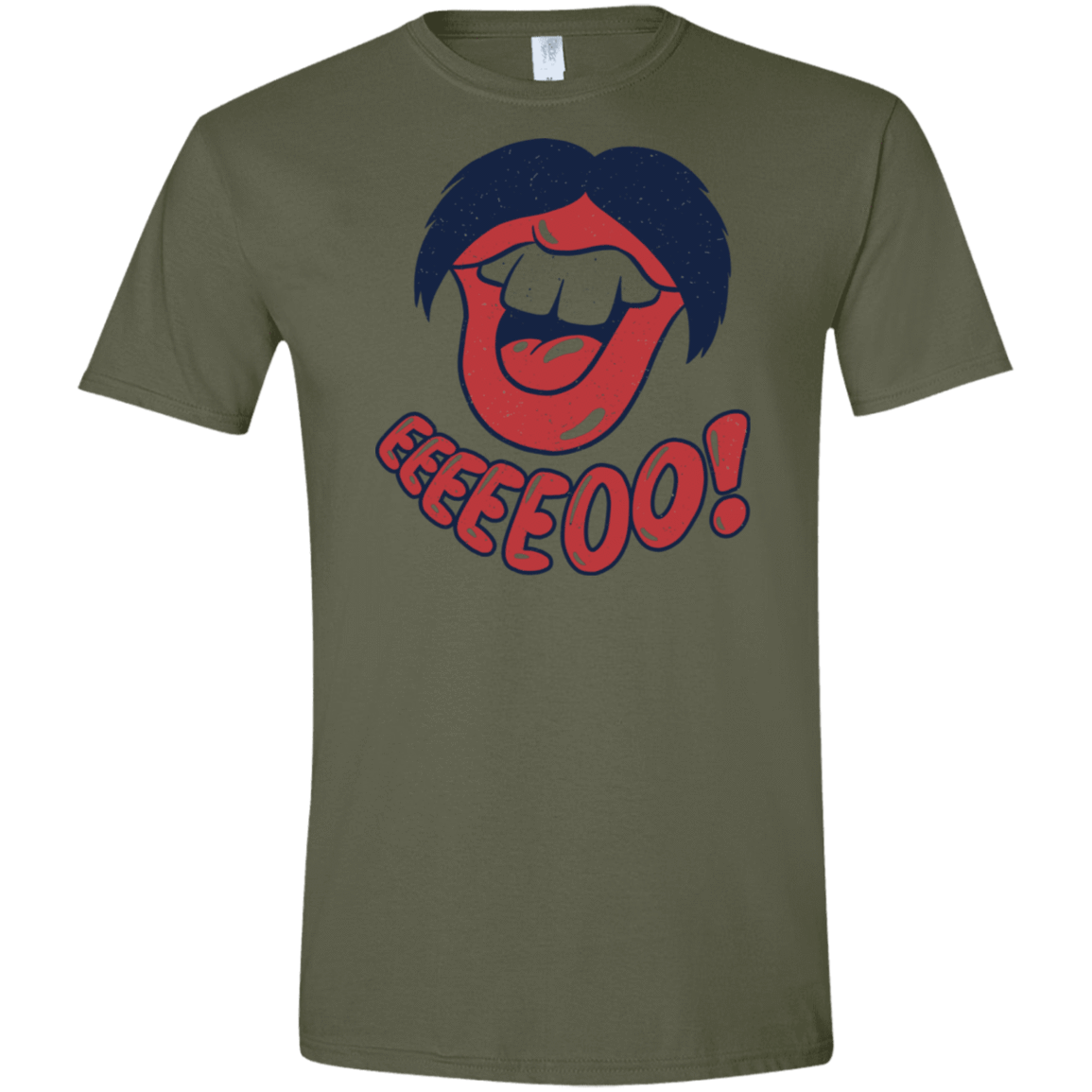 T-Shirts Military Green / S Lips EO Men's Semi-Fitted Softstyle
