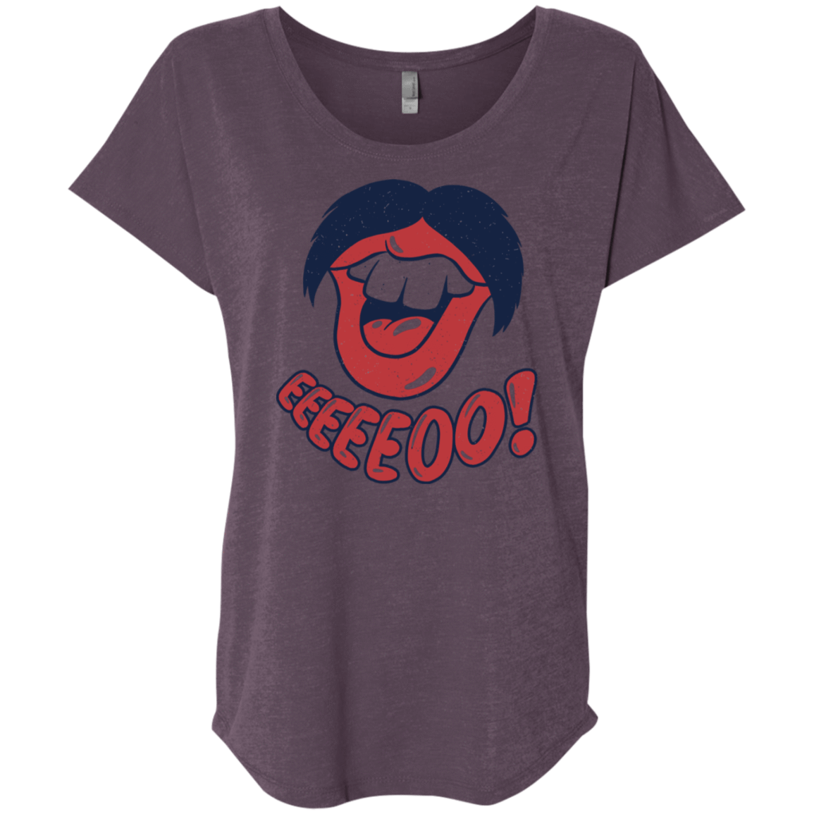 T-Shirts Vintage Purple / X-Small Lips EO Triblend Dolman Sleeve
