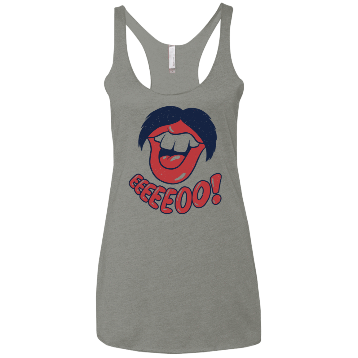 T-Shirts Venetian Grey / X-Small Lips EO Women's Triblend Racerback Tank
