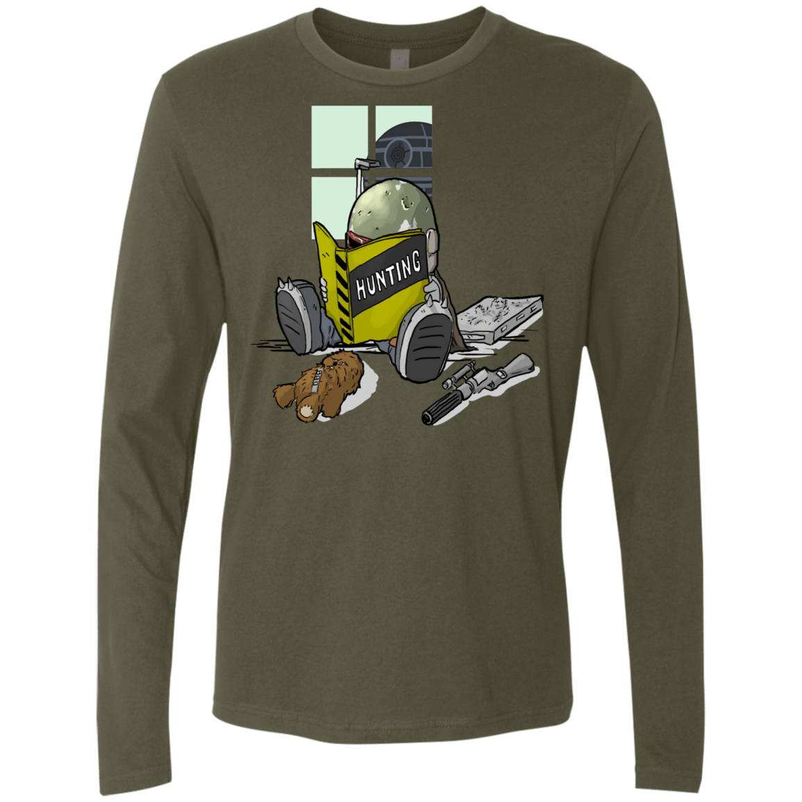 T-Shirts Military Green / Small Little Boba Men's Premium Long Sleeve