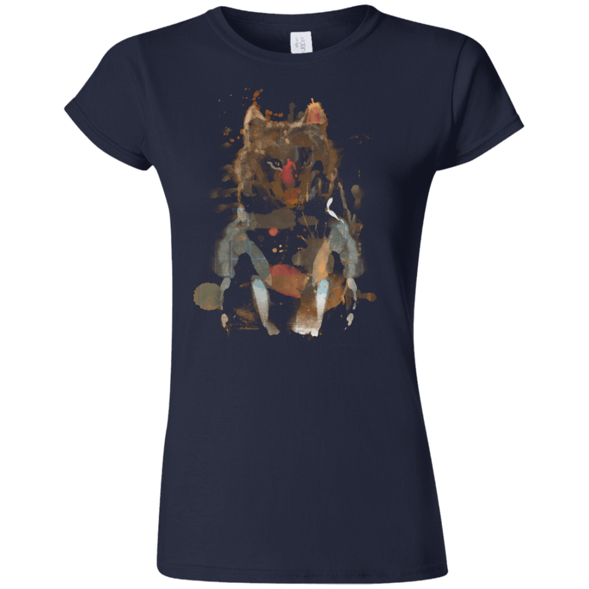 T-Shirts Navy / S Little Foxy Watercolor Junior Slimmer-Fit T-Shirt