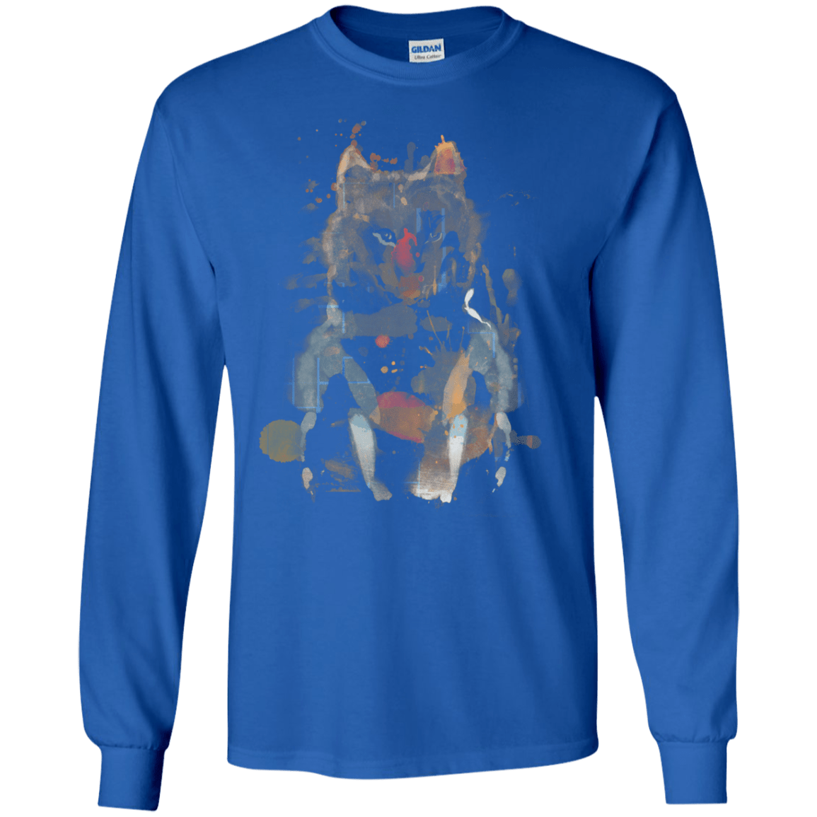 T-Shirts Royal / S Little Foxy Watercolor Men's Long Sleeve T-Shirt