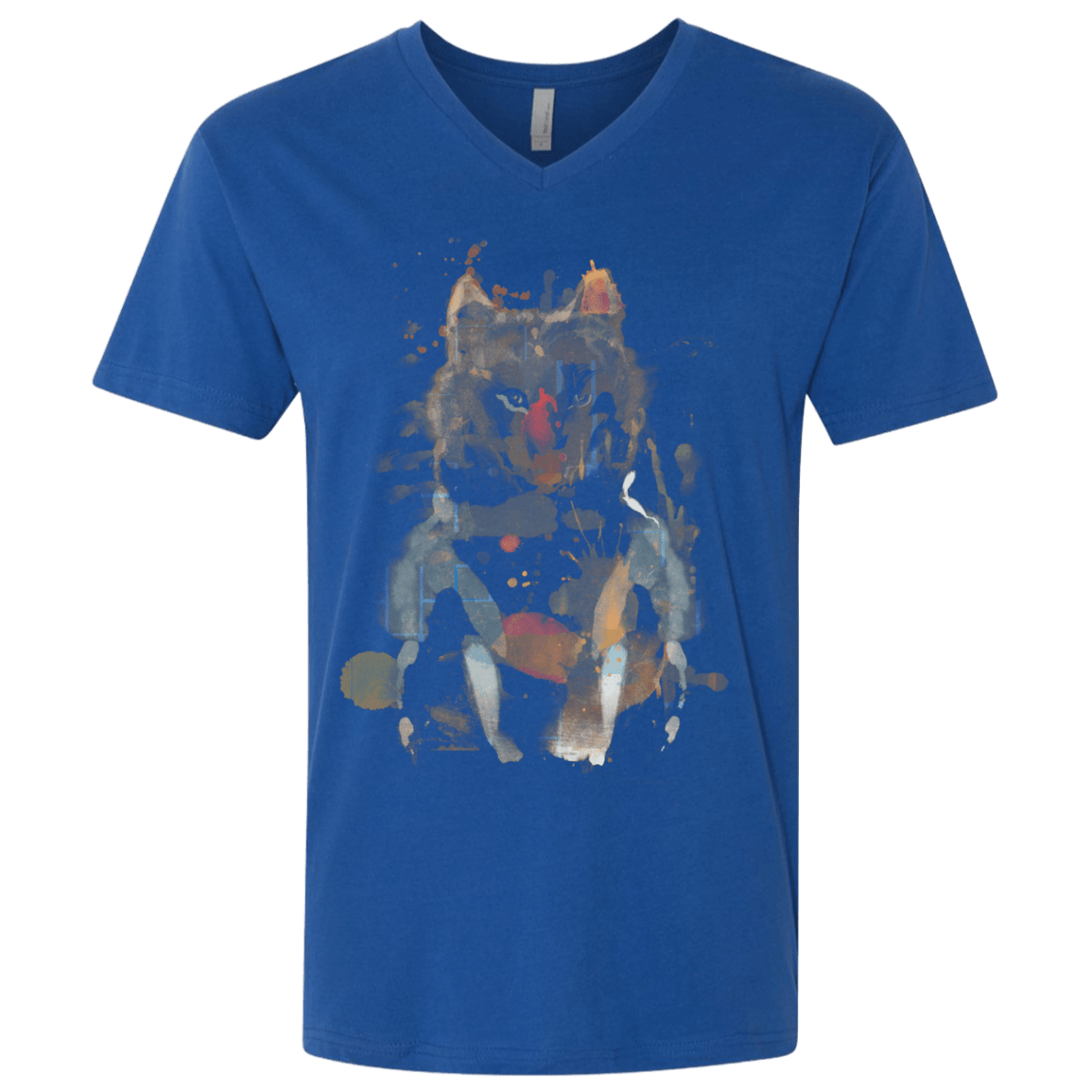 T-Shirts Royal / X-Small Little Foxy Watercolor Men's Premium V-Neck