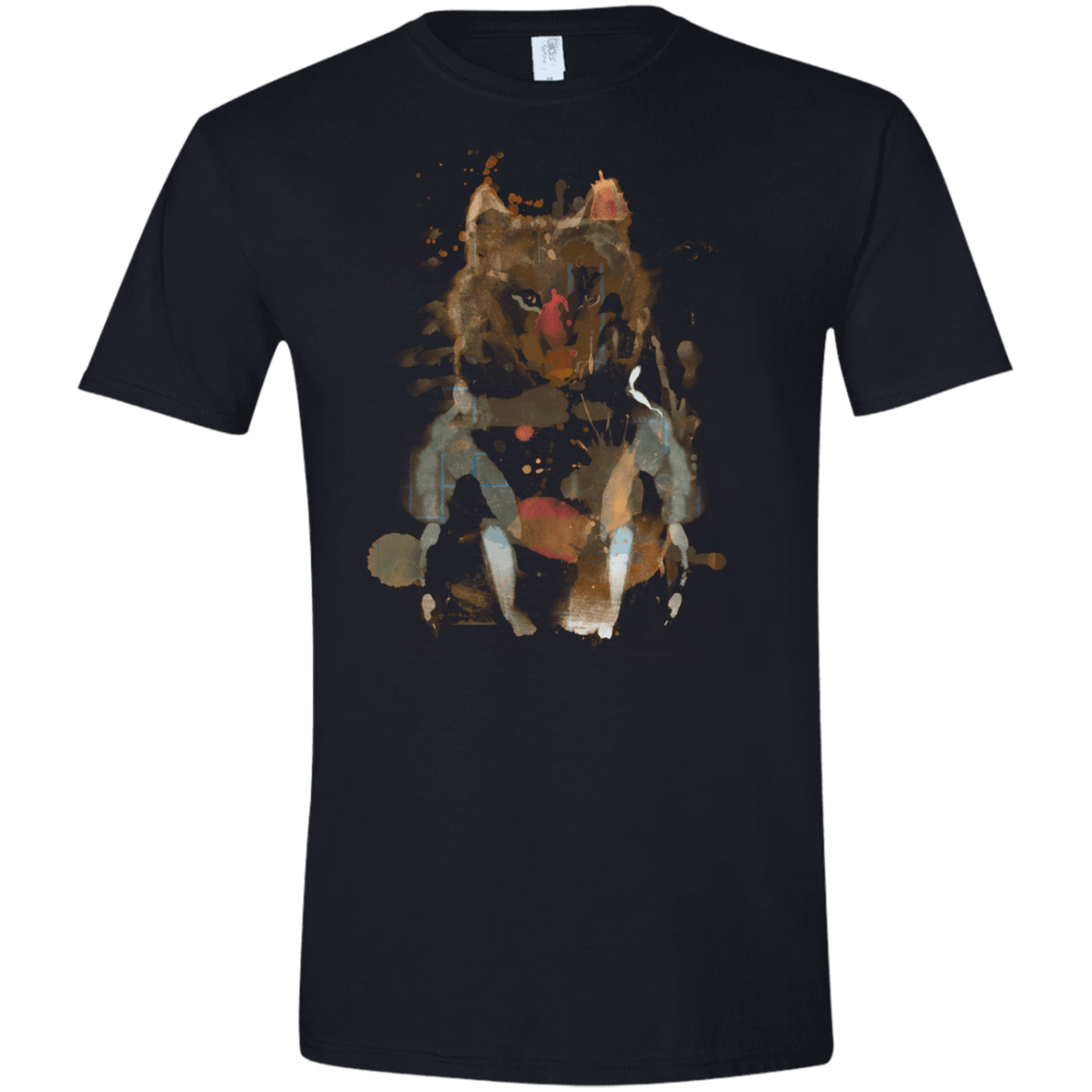T-Shirts Black / X-Small Little Foxy Watercolor Men's Semi-Fitted Softstyle
