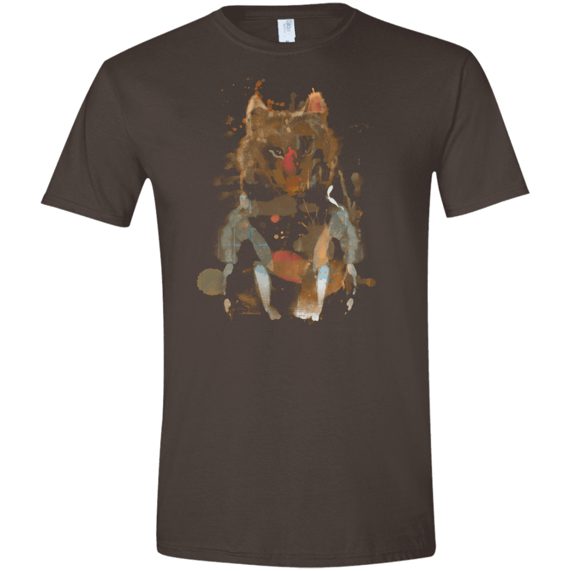 T-Shirts Dark Chocolate / S Little Foxy Watercolor Men's Semi-Fitted Softstyle