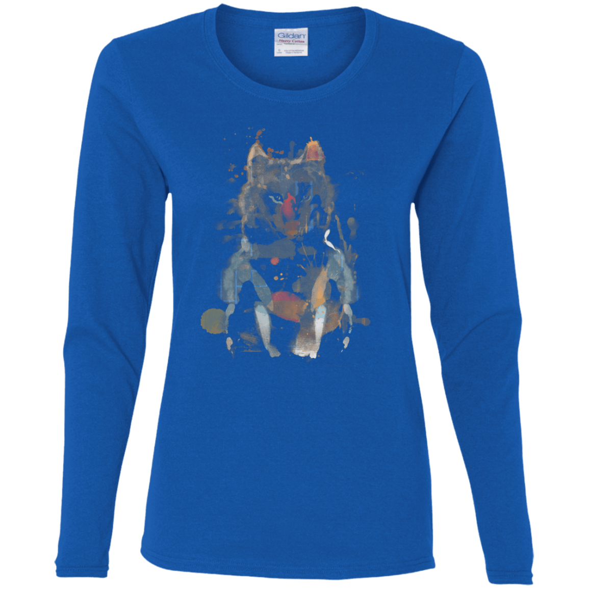 T-Shirts Royal / S Little Foxy Watercolor Women's Long Sleeve T-Shirt