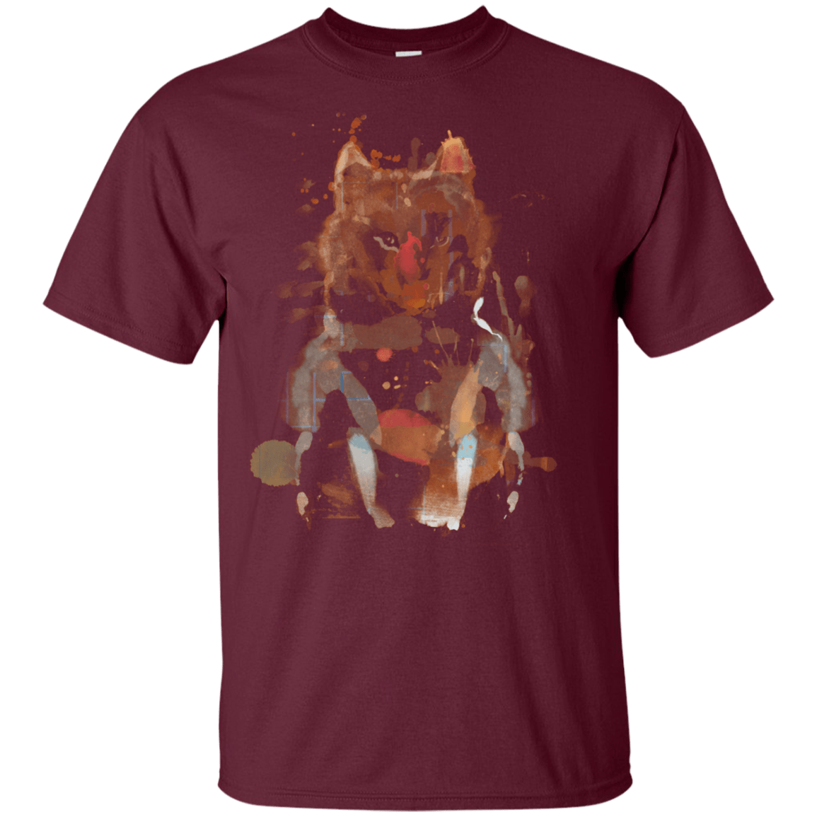 T-Shirts Maroon / YXS Little Foxy Watercolor Youth T-Shirt
