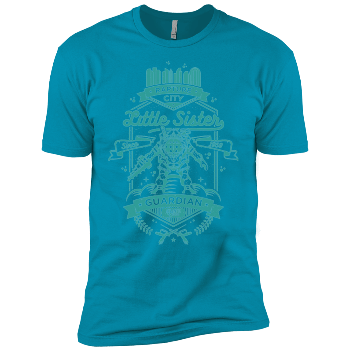 T-Shirts Turquoise / YXS Little Sister Protector Boys Premium T-Shirt