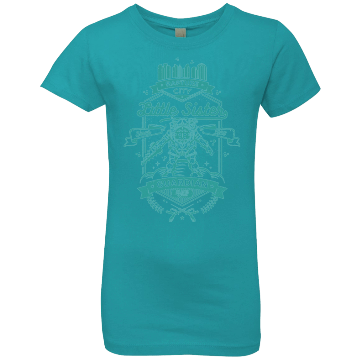 T-Shirts Tahiti Blue / YXS Little Sister Protector Girls Premium T-Shirt