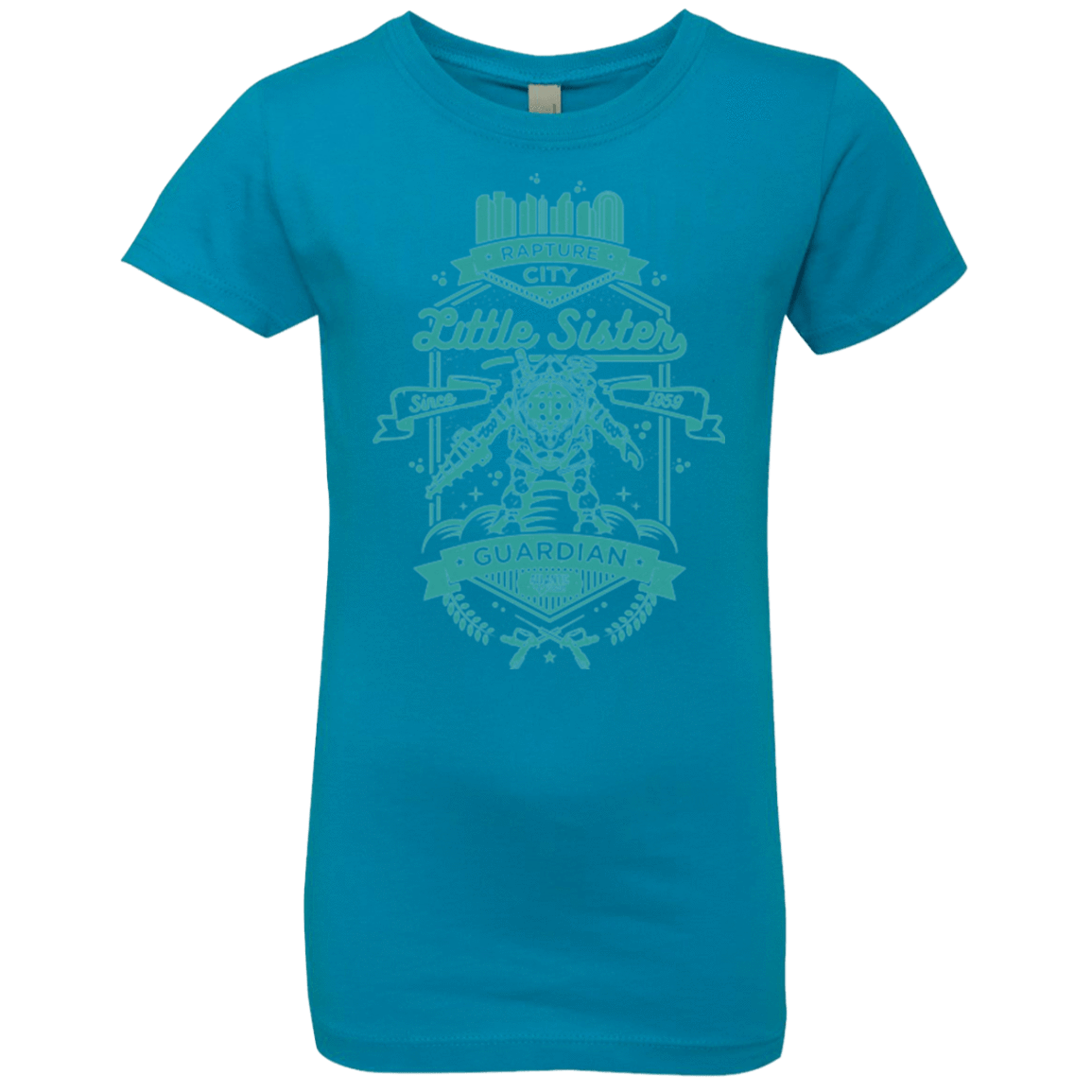 T-Shirts Turquoise / YXS Little Sister Protector Girls Premium T-Shirt