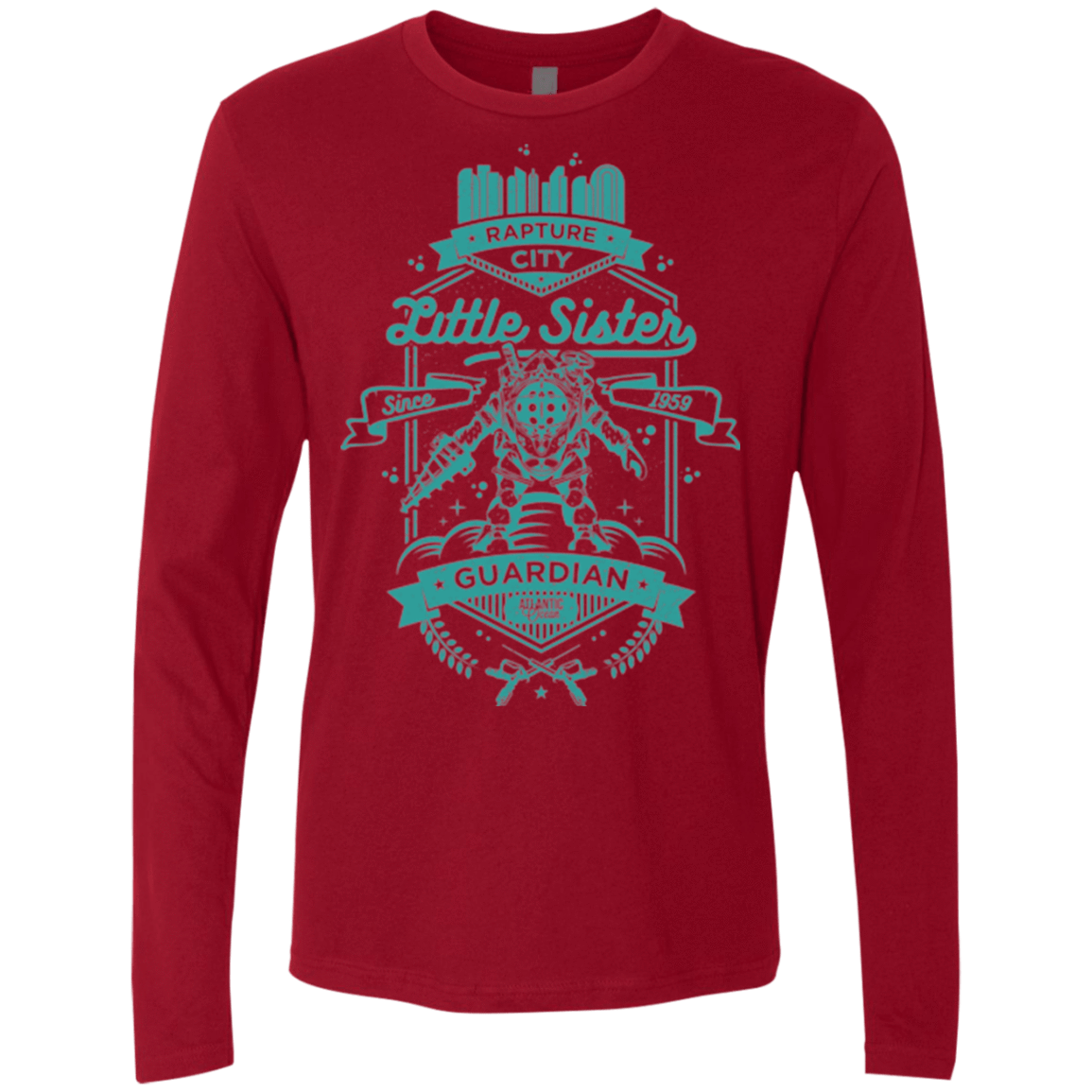 T-Shirts Cardinal / Small Little Sister Protector Men's Premium Long Sleeve