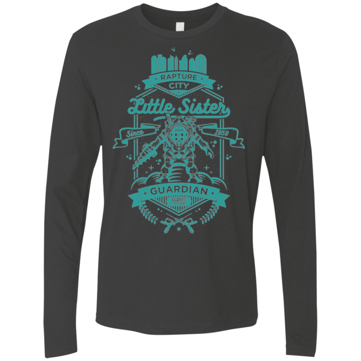 T-Shirts Heavy Metal / Small Little Sister Protector Men's Premium Long Sleeve