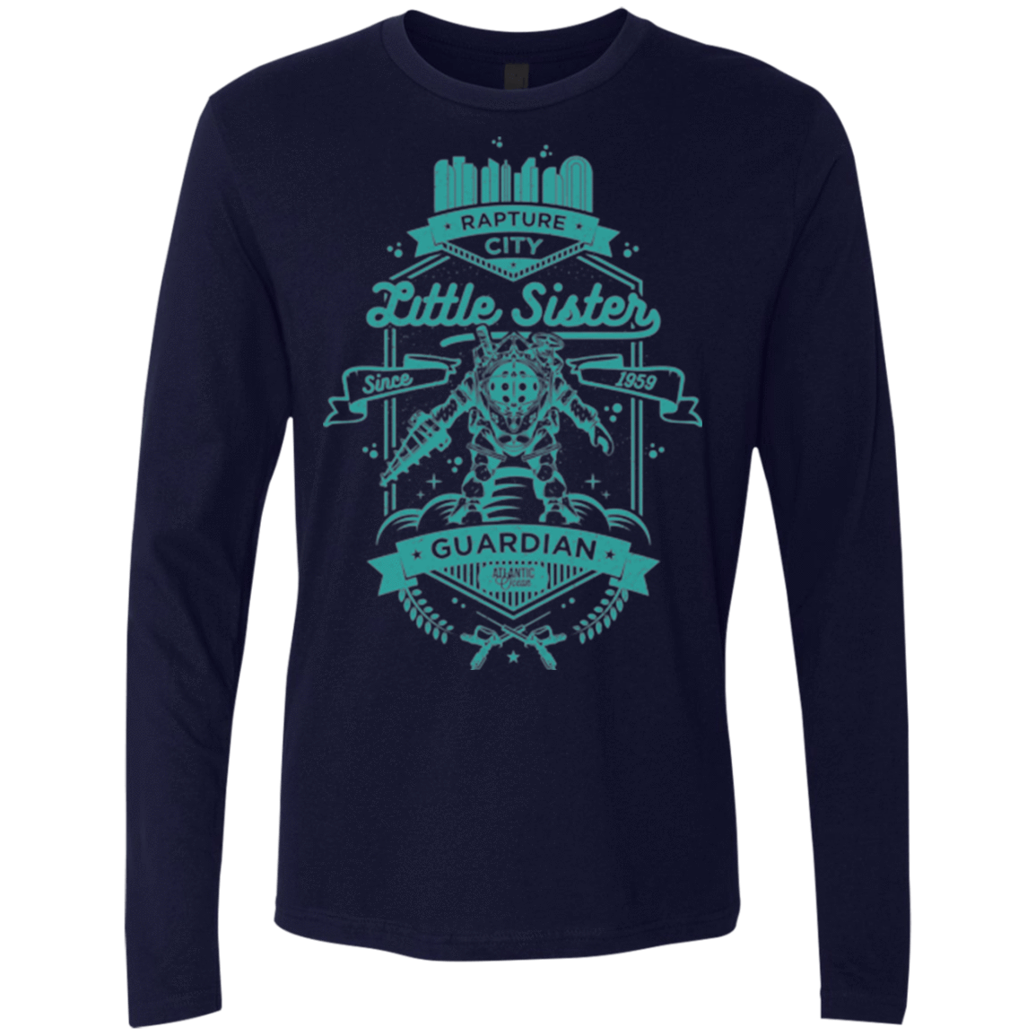T-Shirts Midnight Navy / Small Little Sister Protector Men's Premium Long Sleeve