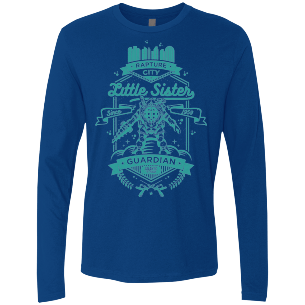 T-Shirts Royal / Small Little Sister Protector Men's Premium Long Sleeve