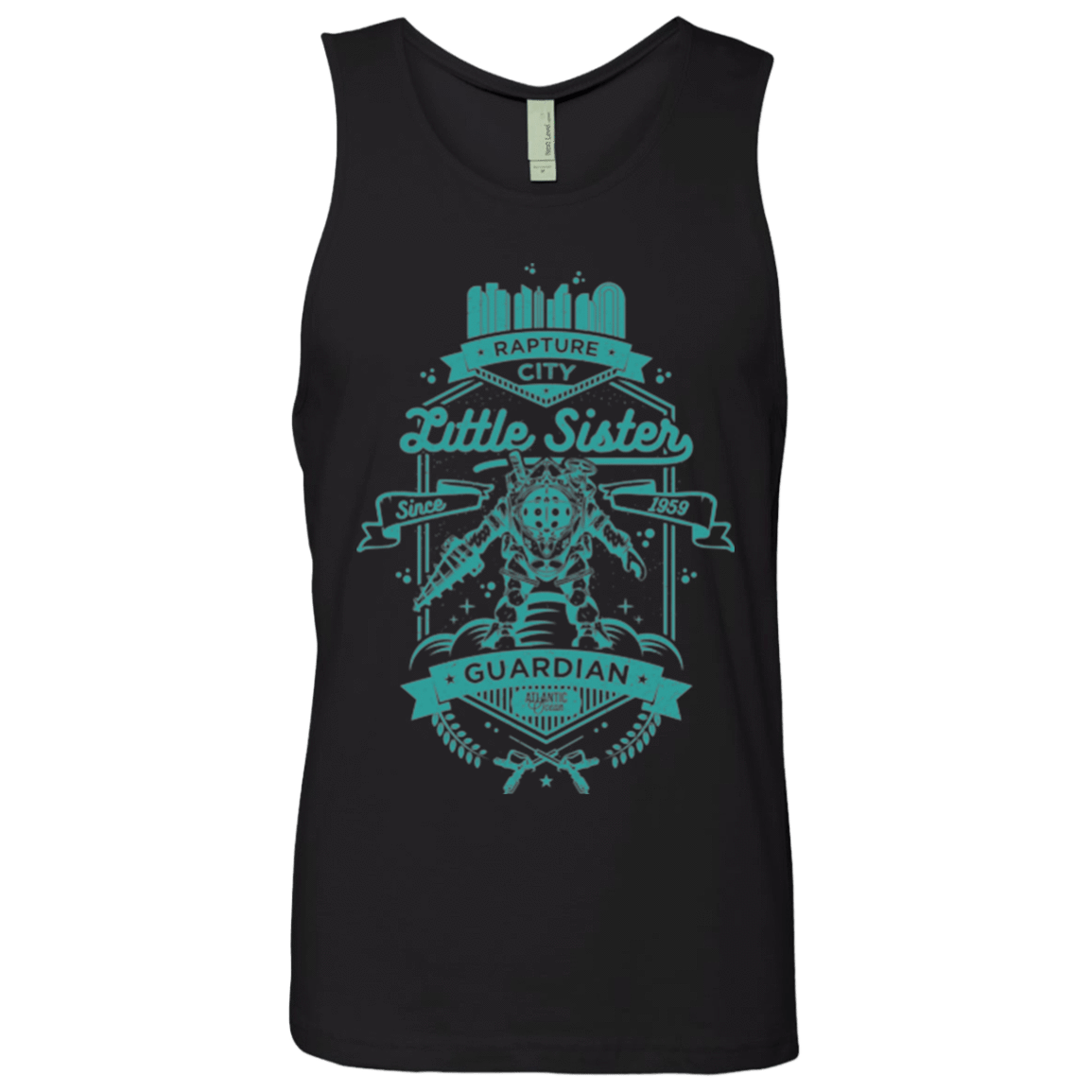 T-Shirts Black / Small Little Sister Protector Men's Premium Tank Top