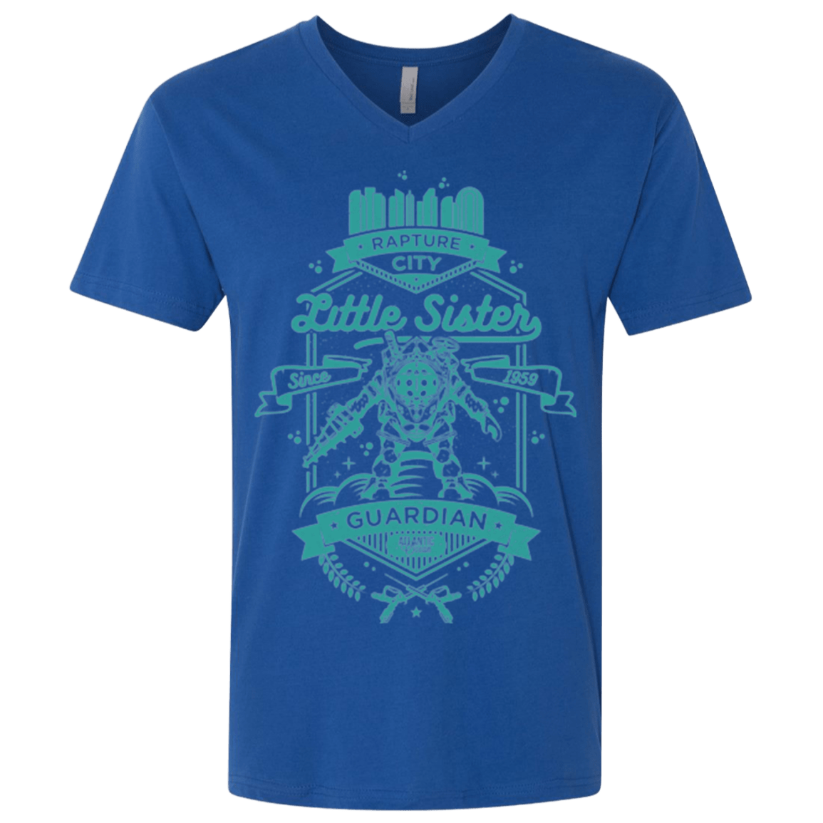T-Shirts Royal / X-Small Little Sister Protector Men's Premium V-Neck