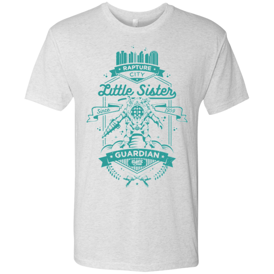 T-Shirts Heather White / Small Little Sister Protector Men's Triblend T-Shirt