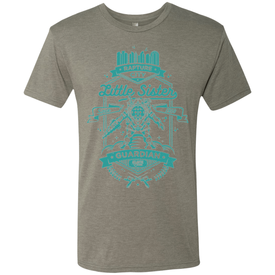 T-Shirts Venetian Grey / Small Little Sister Protector Men's Triblend T-Shirt