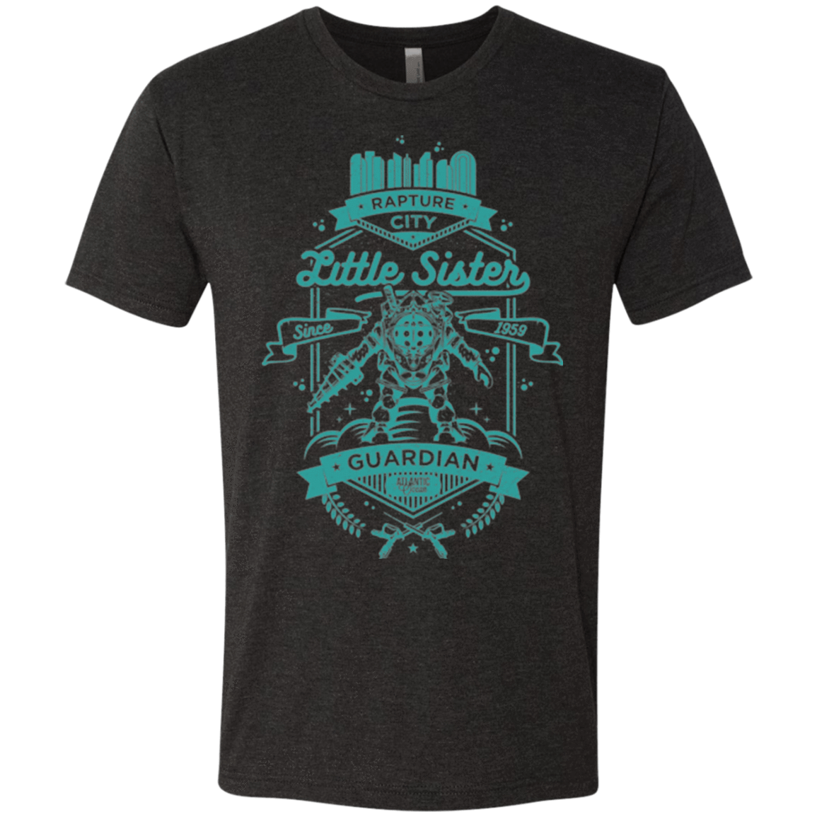 T-Shirts Vintage Black / Small Little Sister Protector Men's Triblend T-Shirt