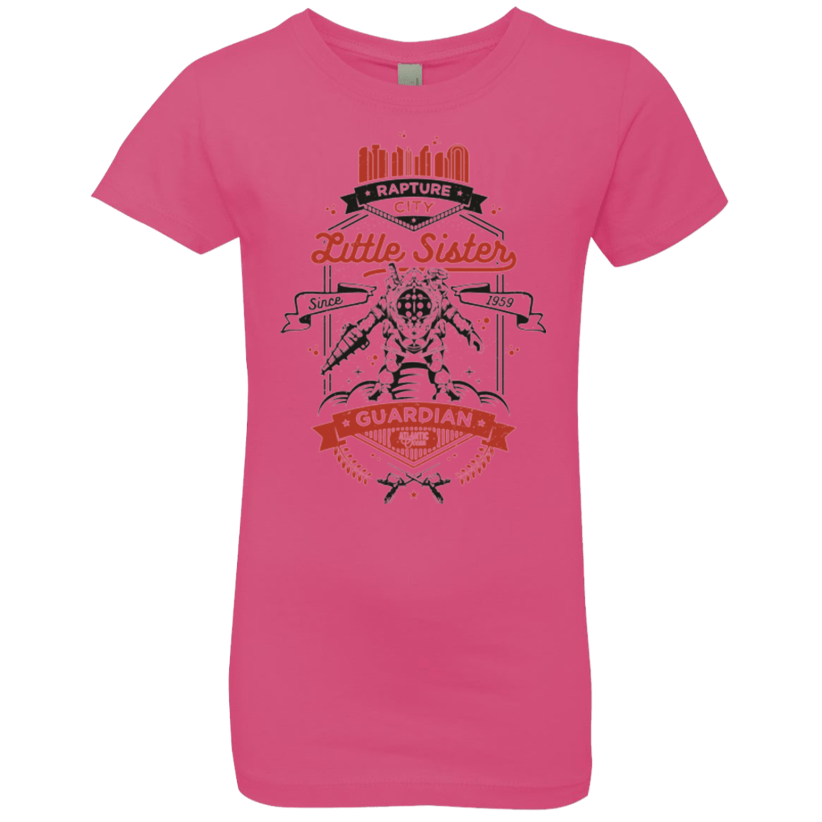 T-Shirts Hot Pink / YXS Little Sister Protector V2 Girls Premium T-Shirt