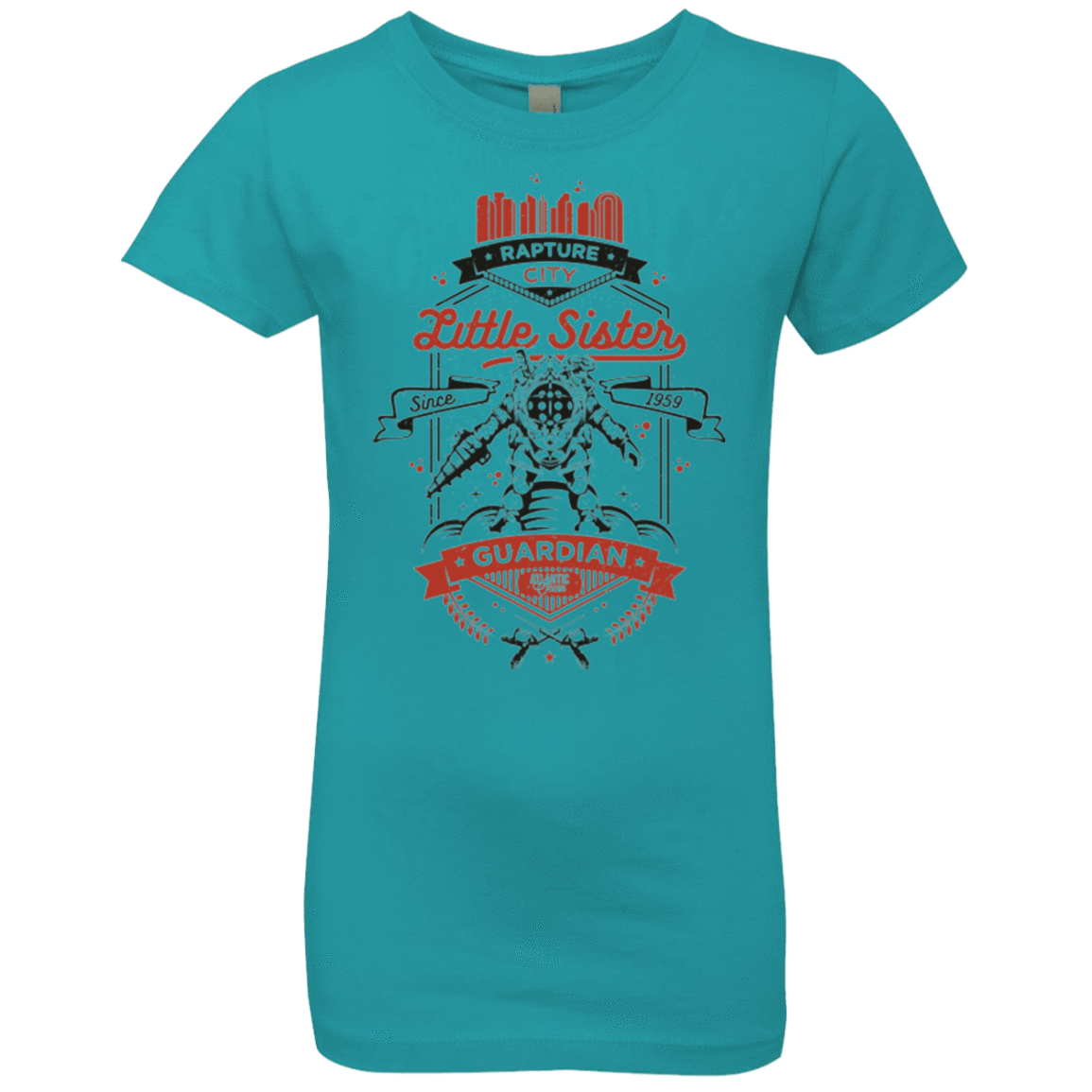 T-Shirts Tahiti Blue / YXS Little Sister Protector V2 Girls Premium T-Shirt