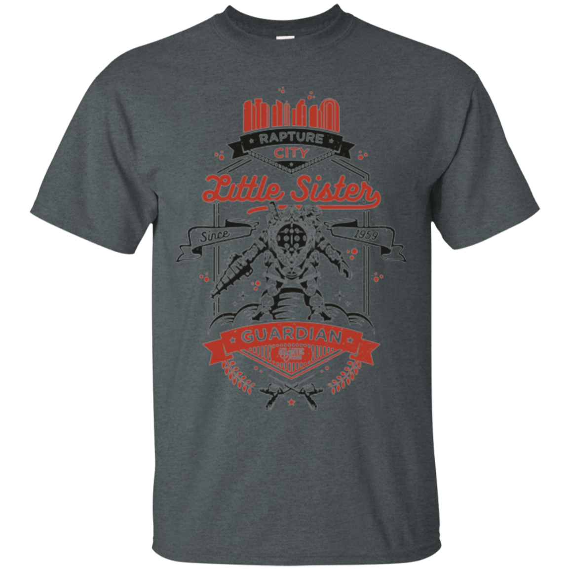 T-Shirts Dark Heather / Small Little Sister Protector V2 T-Shirt