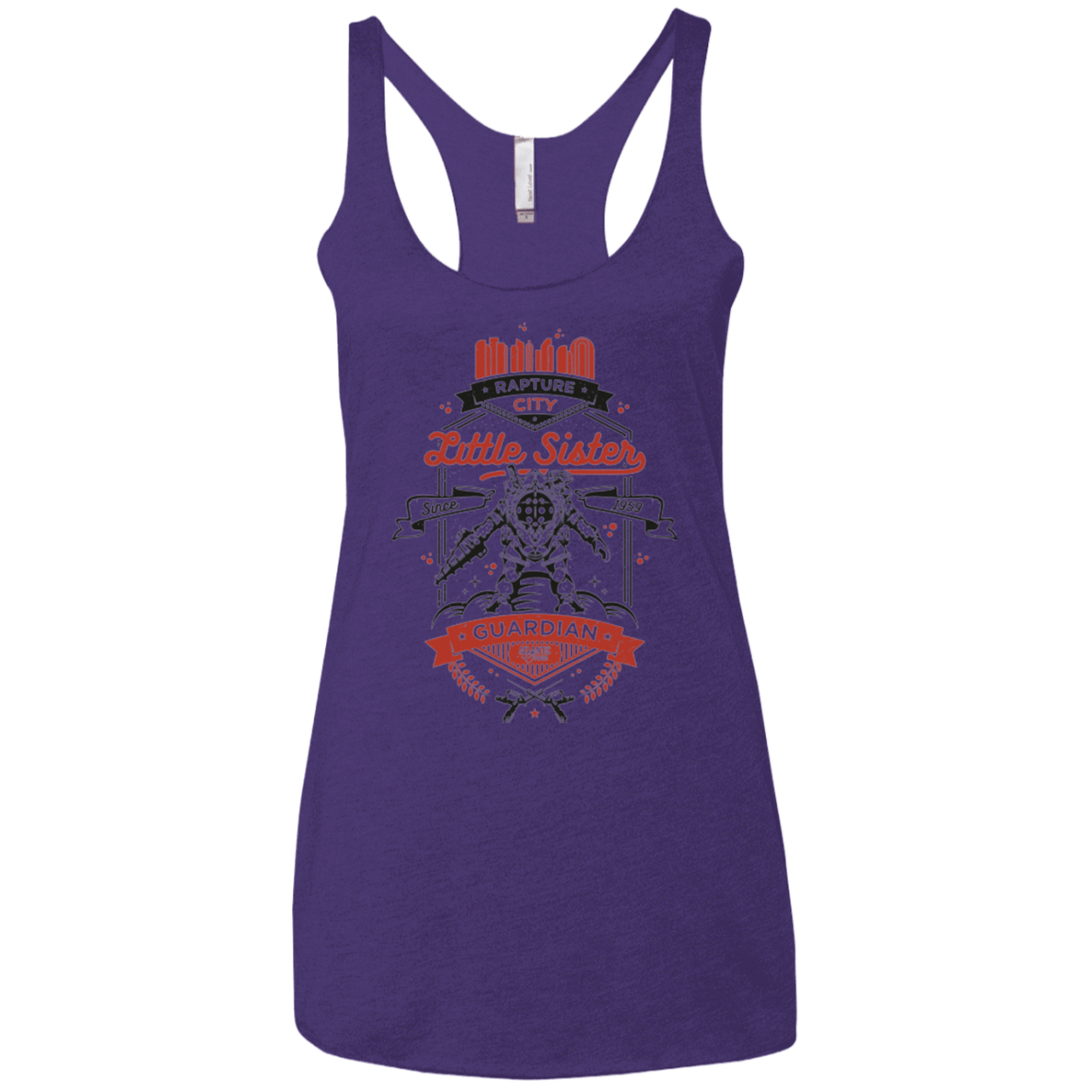 T-Shirts Purple / X-Small Little Sister Protector V2 Women's Triblend Racerback Tank
