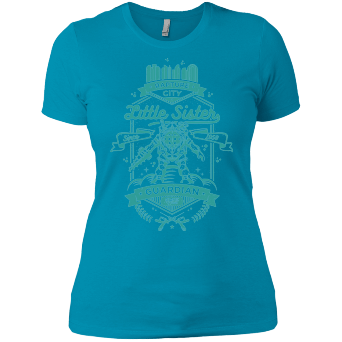 T-Shirts Turquoise / X-Small Little Sister Protector Women's Premium T-Shirt