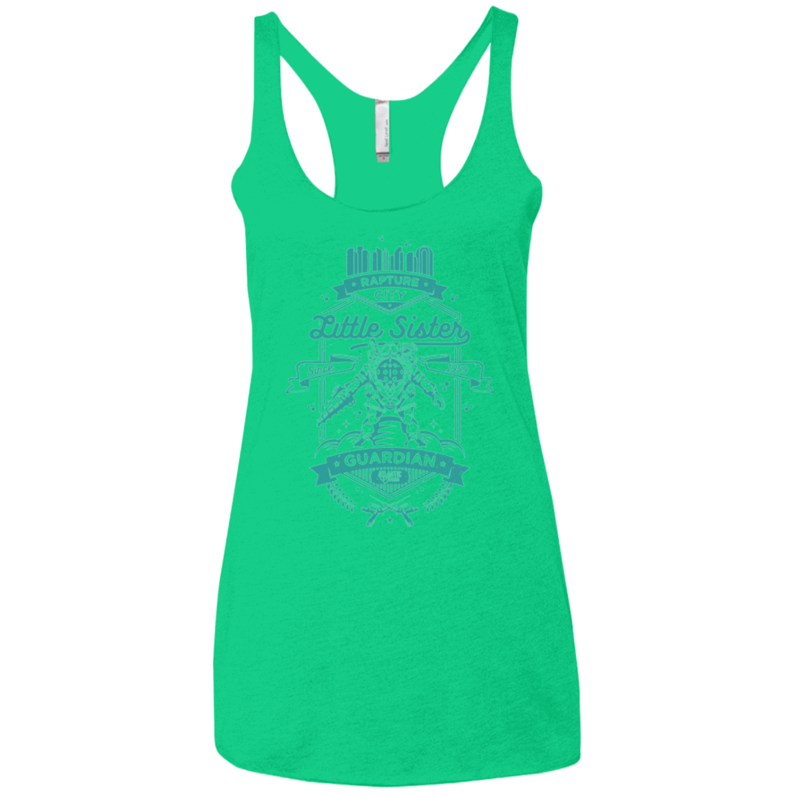 T-Shirts Envy / X-Small Little Sister Protector Women's Triblend Racerback Tank