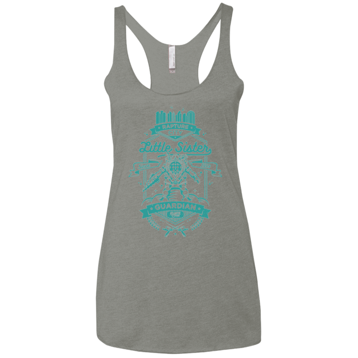 T-Shirts Venetian Grey / X-Small Little Sister Protector Women's Triblend Racerback Tank