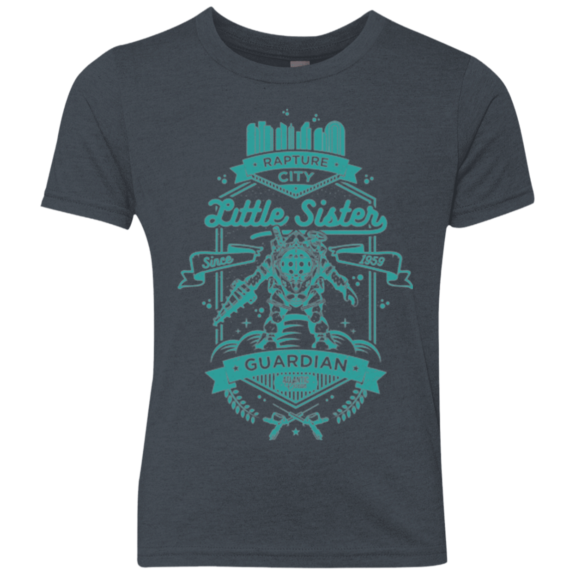 T-Shirts Vintage Navy / YXS Little Sister Protector Youth Triblend T-Shirt