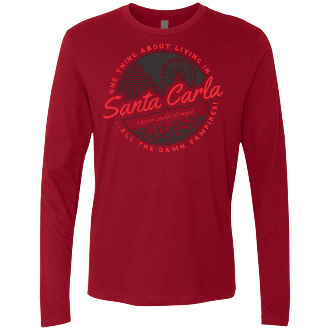 T-Shirts Cardinal / Small Living in Santa Carla Men's Premium Long Sleeve