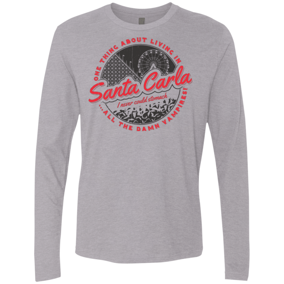 T-Shirts Heather Grey / Small Living in Santa Carla Men's Premium Long Sleeve