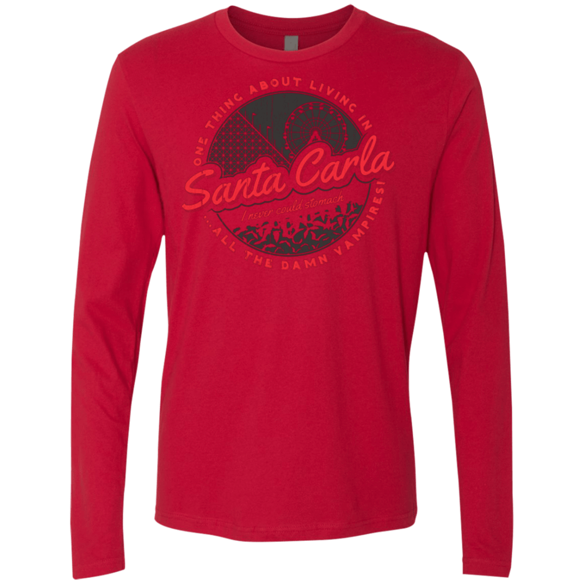 T-Shirts Red / Small Living in Santa Carla Men's Premium Long Sleeve