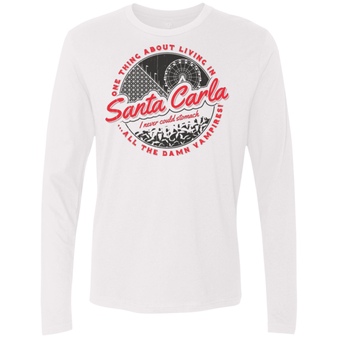 T-Shirts White / Small Living in Santa Carla Men's Premium Long Sleeve