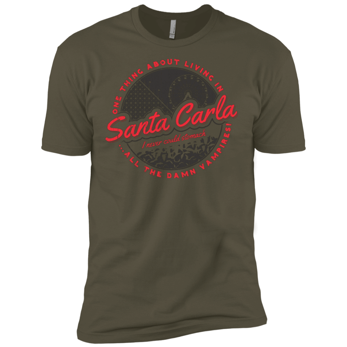 T-Shirts Military Green / X-Small Living in Santa Carla Men's Premium T-Shirt
