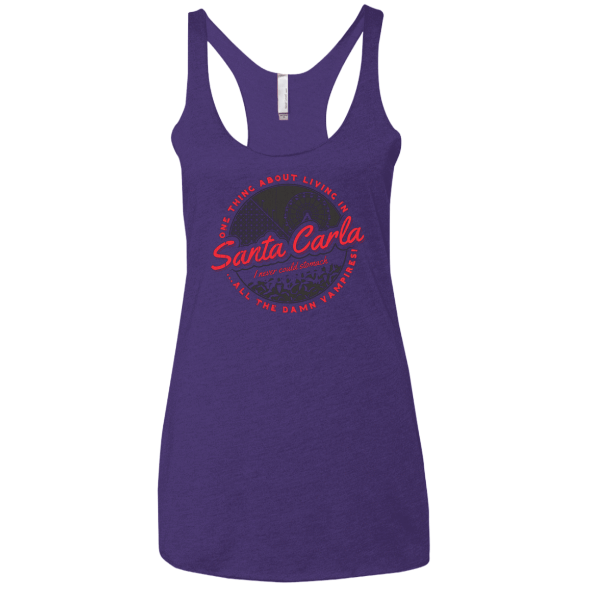 T-Shirts Purple / X-Small Living in Santa Carla Women's Triblend Racerback Tank