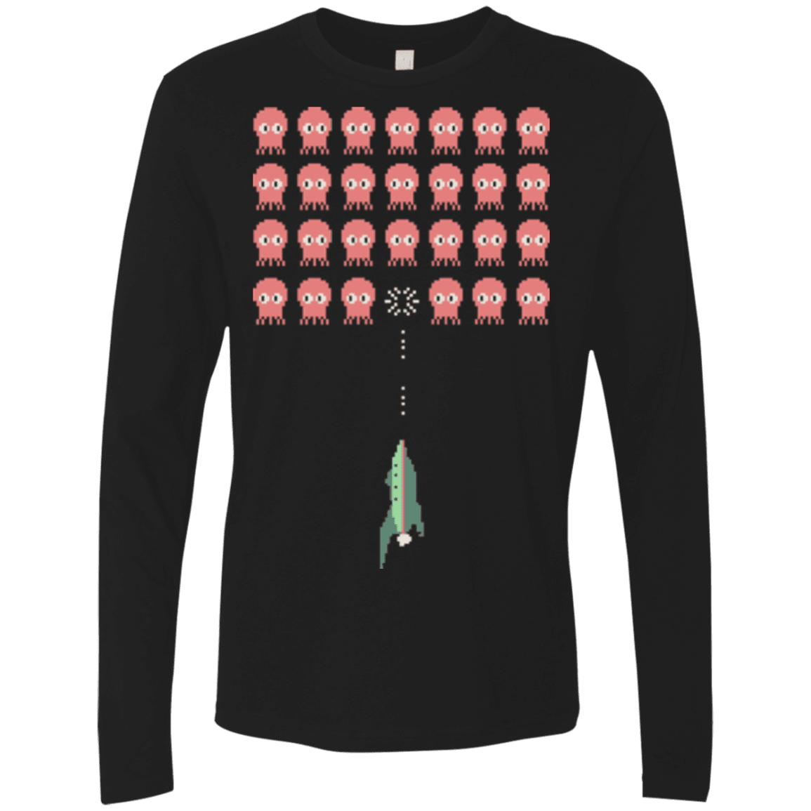 T-Shirts Black / Small Lobster invaders Men's Premium Long Sleeve